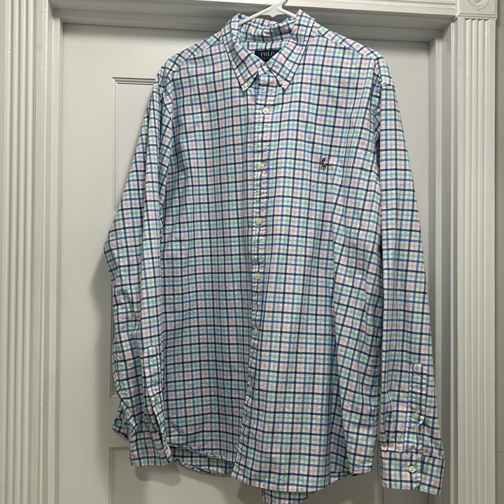 Polo Ralph Lauren - Multi Color Plaid Button Down, EUC, XXL Classic Fit